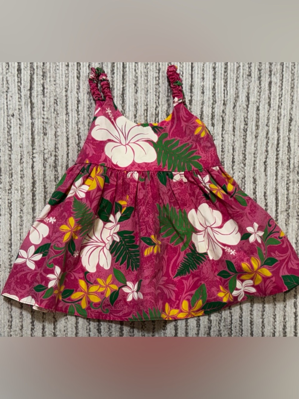 Vintage Royal Creations Hawaii Girls Dress Floral Pink Tropical Made in Hawaii S